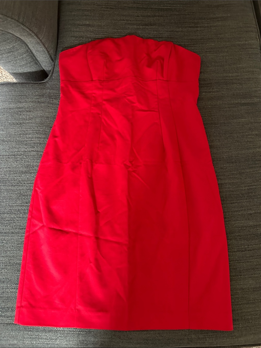 Express Strapless Red Sheath Dress, size 12, like new